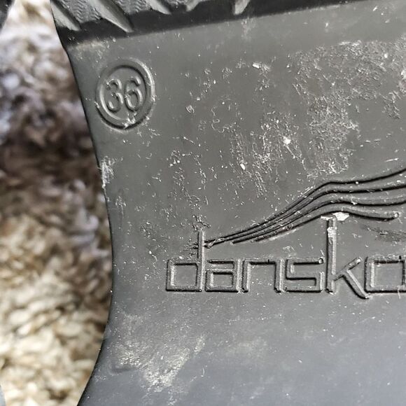 Dansko Black Animal Print Leather Clogs - Picture 5 of 5